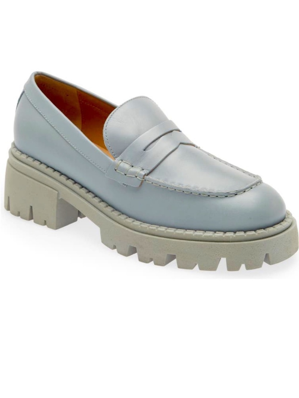 Free People Lyra Lug Loafers in Boardwalk Blue
